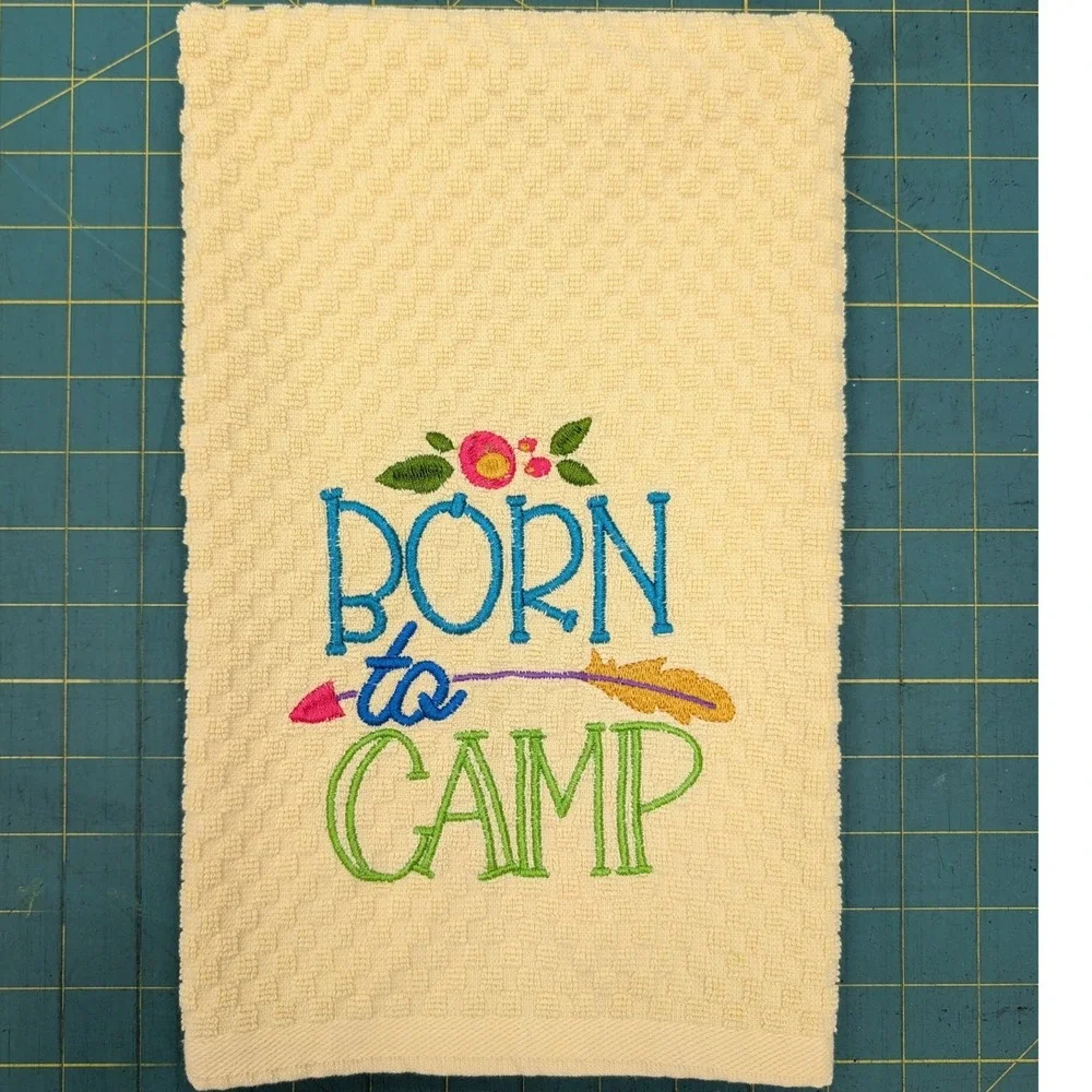 Born to Camp Kitchen Bath Bar Hand Towel